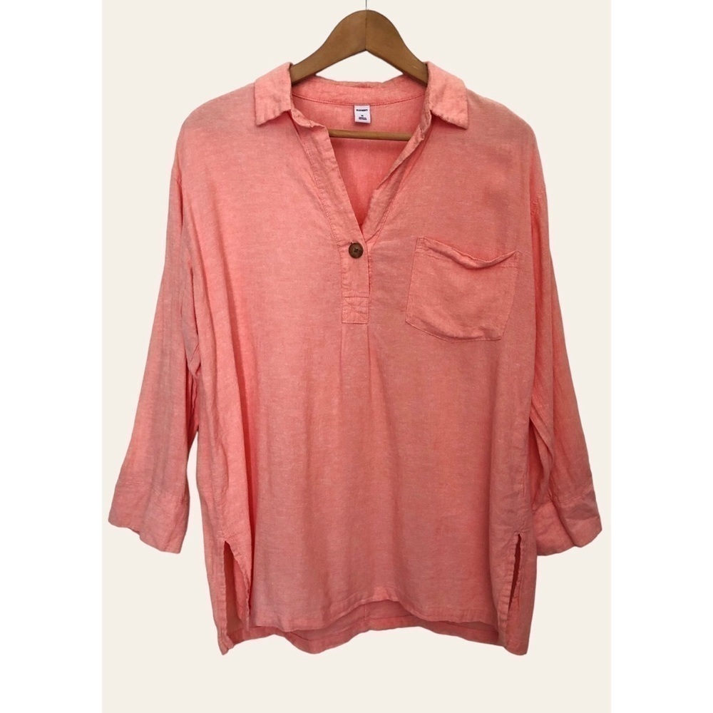 Old Navy Linen Blend Popover Tunic